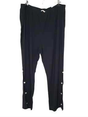 Soft Surroundings Cotton Gauzy Pull On Pants Flare Womens Size 1X 18W 20W New